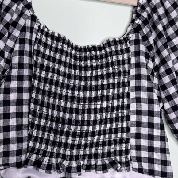 Kirious Los Angeles Black and White Womans Large Checkered Top - Picture 8 of 12